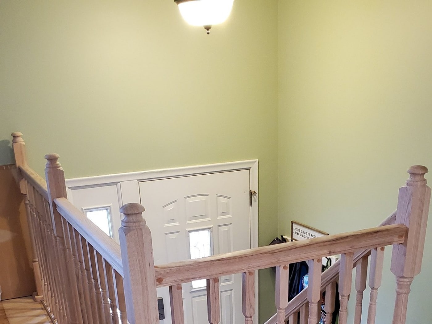Hardwood floors, custom rail by Hansen Construction, Bellevue
